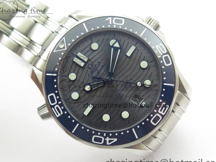 1225 Seamaster Diver 300M ORF 1:1 Best Edition Blue Ceramic Gray Dial on SS Bracelet A HighQuality 7867